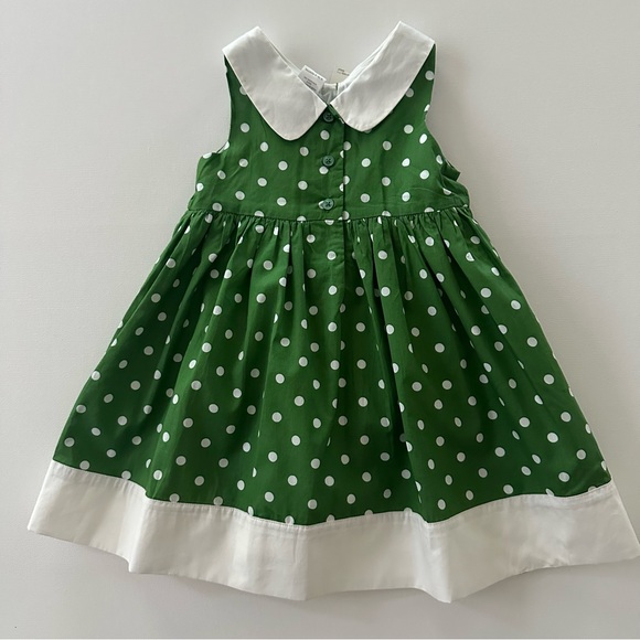Janie and Jack 12-18 Months Green Polka Dot Dress NWT Spring Summer Easter - Picture 7 of 7